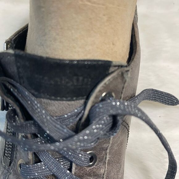 Mephisto Mobils Soft Leather weathered taupe sport sneakers zipper accen… - Picture 4 of 8